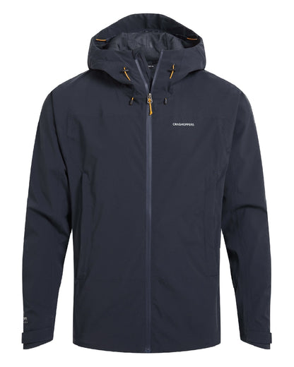 Dark Navy Coloured Craghoppers Mens Ponsa Waterproof Jacket on white background 