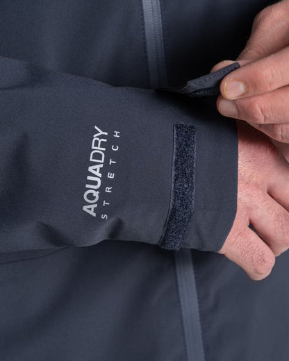 Dark Navy coloured Craghoppers Mens Ponsa Waterproof Jacket on white background 