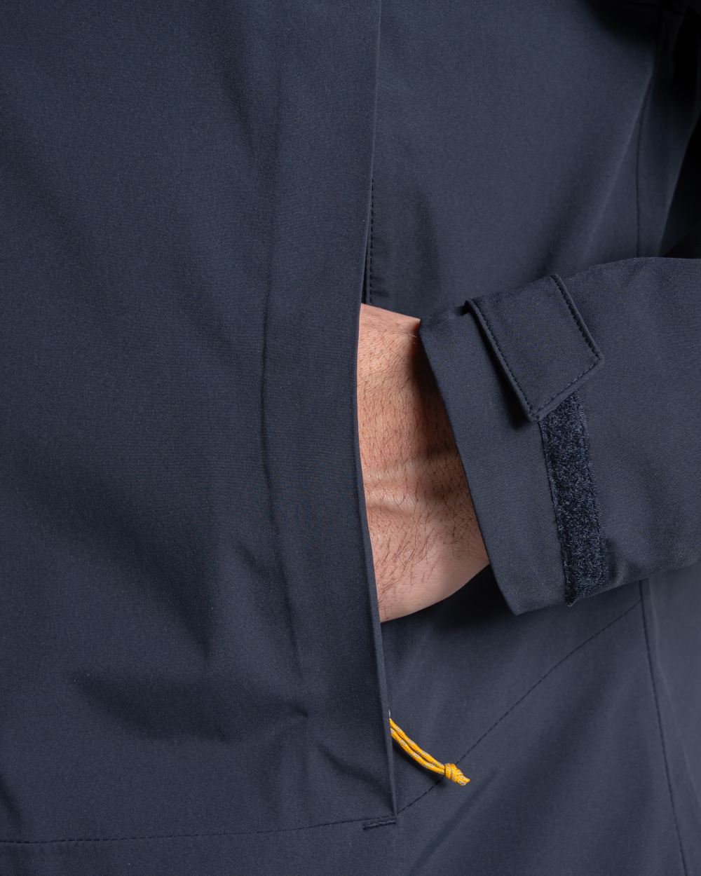 Dark Navy coloured Craghoppers Mens Ponsa Waterproof Jacket on white background 