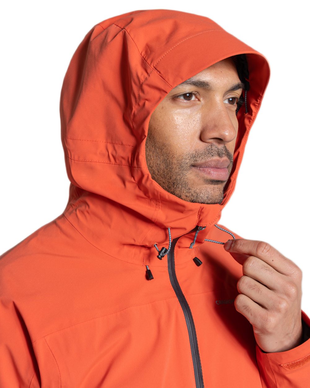 Feldspar coloured Craghoppers Mens Ponsa Waterproof Jacket on white background 