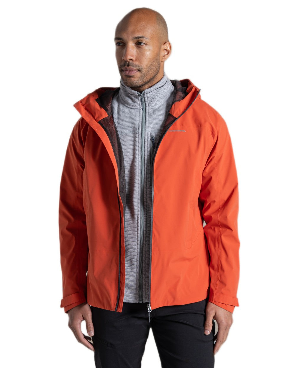 Feldspar coloured Craghoppers Mens Ponsa Waterproof Jacket on white background 