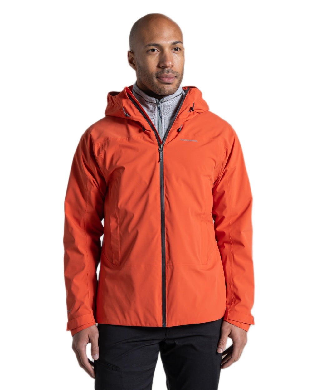 Feldspar coloured Craghoppers Mens Ponsa Waterproof Jacket on white background 