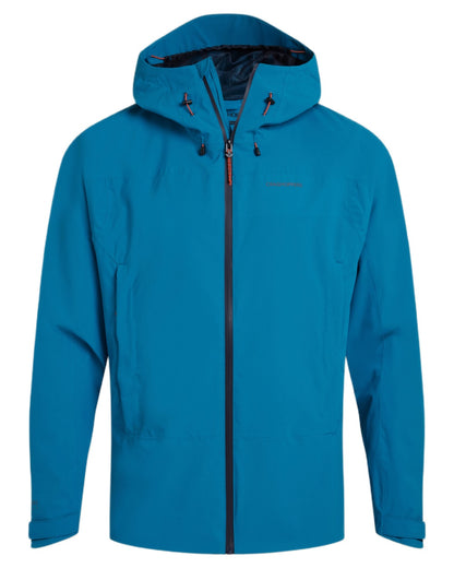 River Blue coloured Craghoppers Mens Ponsa Waterproof Jacket on white background 