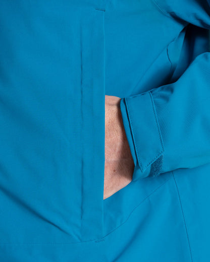 River Blue coloured Craghoppers Mens Ponsa Waterproof Jacket on white background 
