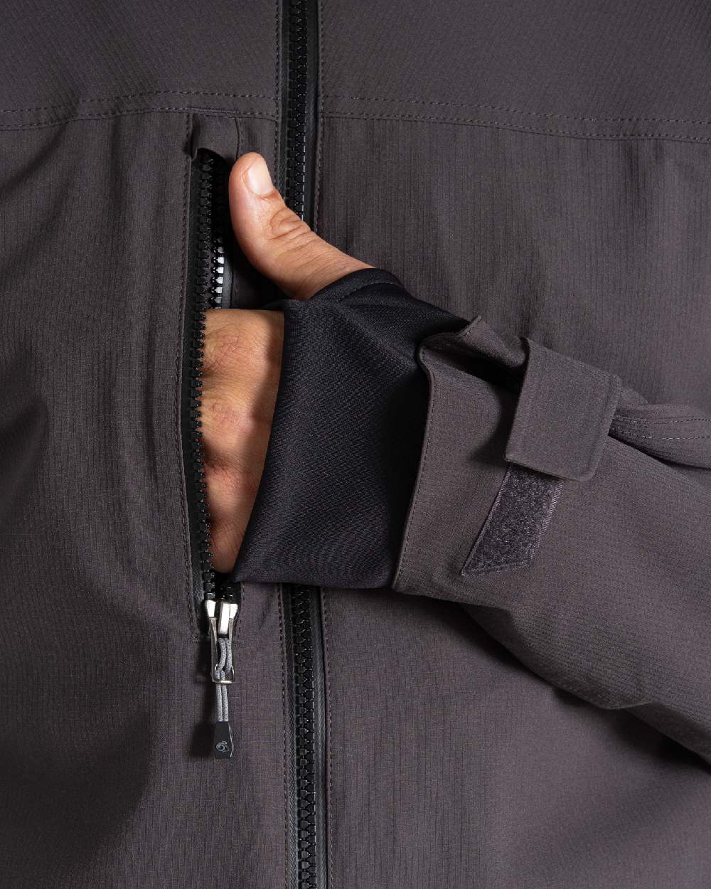 Carbon Grey Coloured Craghoppers Mens Richmond Stretch Workwear Jacket on white background 