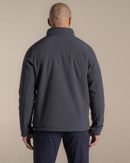 Dark Iron coloured Craghoppers Mens Selside Jacket on beige background 