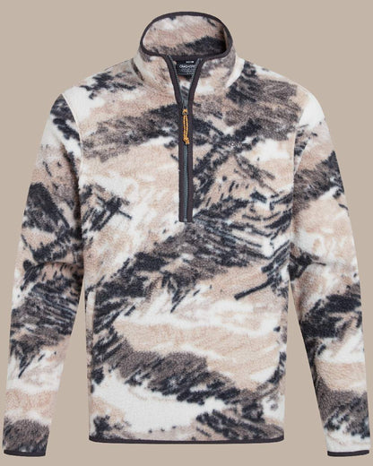 Dark Iron coloured Craghoppers Mens Tatton II Half Zip on beige background 