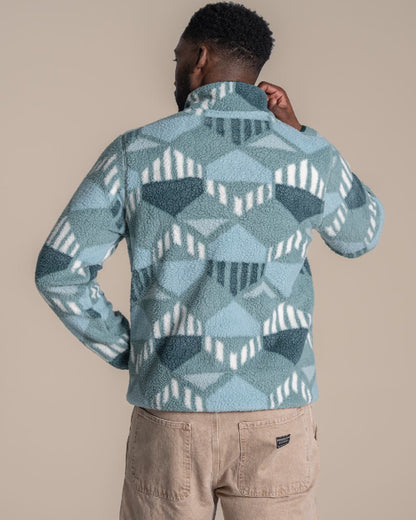 Green Ridge coloured Craghoppers Mens Tatton II Half Zip on beige background 