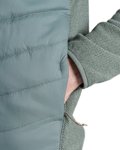 Laurel Green coloured Craghoppers Mens Vamos Hybrid Insulating Jacket  on white background 