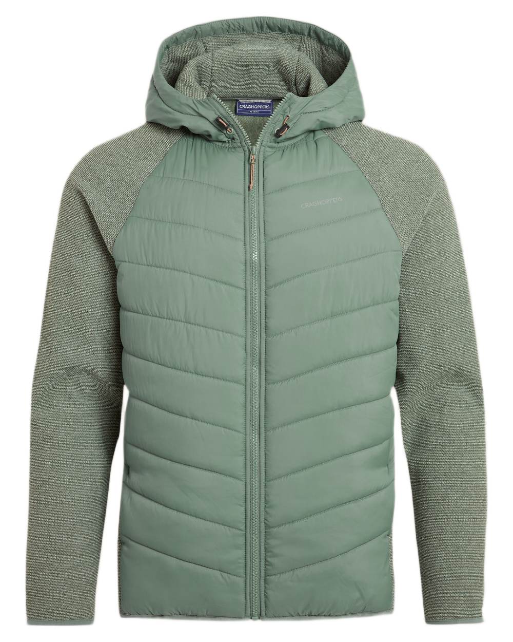 Laurel Green coloured Craghoppers Mens Vamos Hybrid Insulating Jacket  on white background 