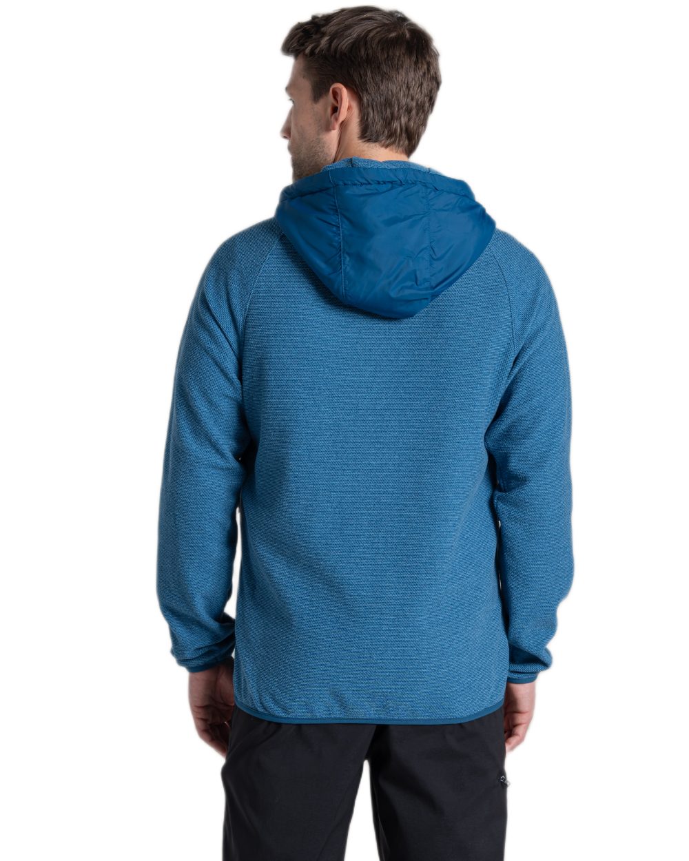 Poseidon Blue coloured Craghoppers Mens Vamos Hybrid Insulating Jacket  on white background 