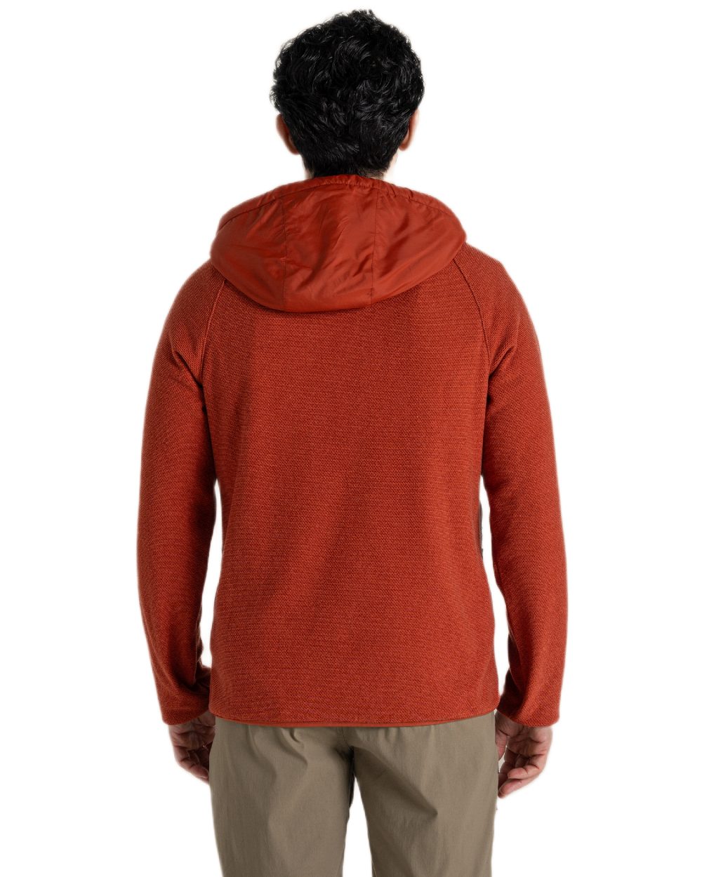 Red Beach coloured Craghoppers Mens Vamos Hybrid Insulating Jacket  on white background 