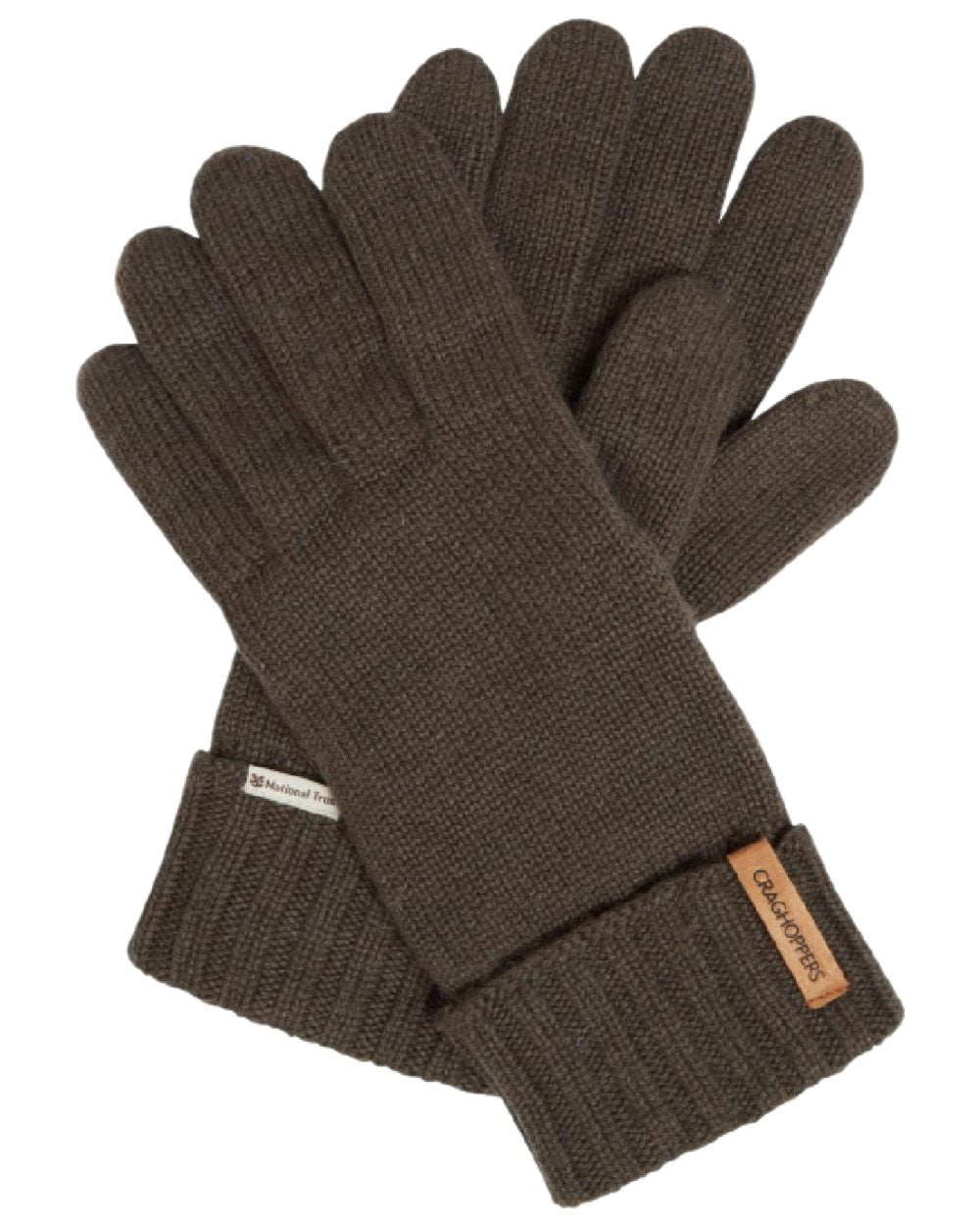 Woodland Green Coloured Craghoppers National Trust Gaddings Gloves on white background 