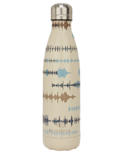 Ecru Blue Stone Print coloured Craghoppers National Trust Insulated Waterbottle on white background 