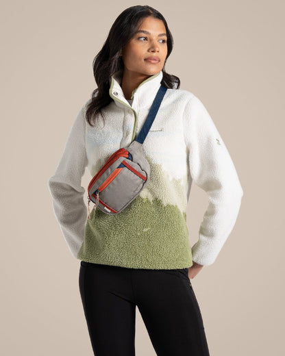 Vert Coloured Craghoppers National Trust Kiwi Waistpack on Beige Background 