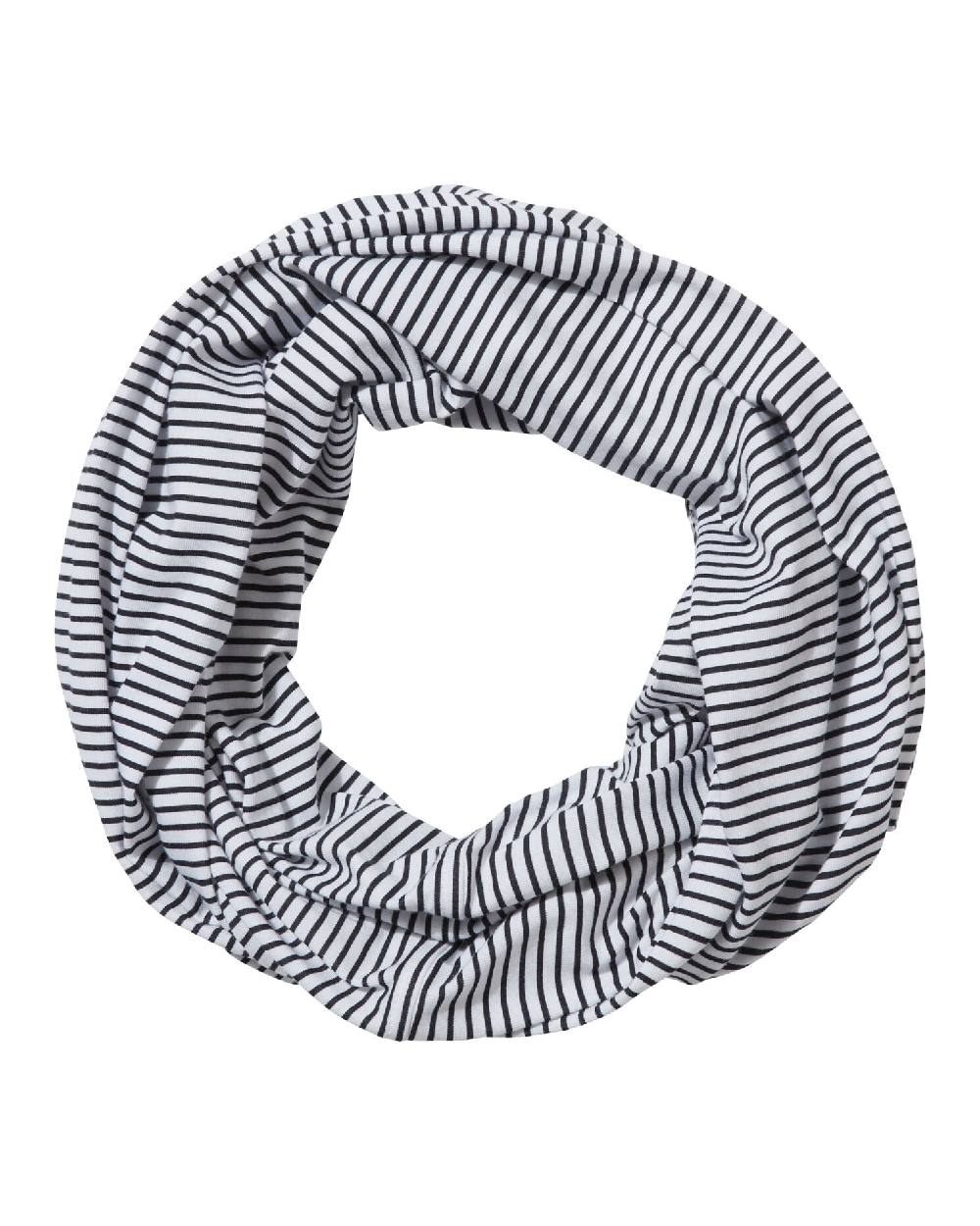 Sail White Blue Navy Stripe Coloured Craghoppers Nosilife Infinity Scarf II on White Background 