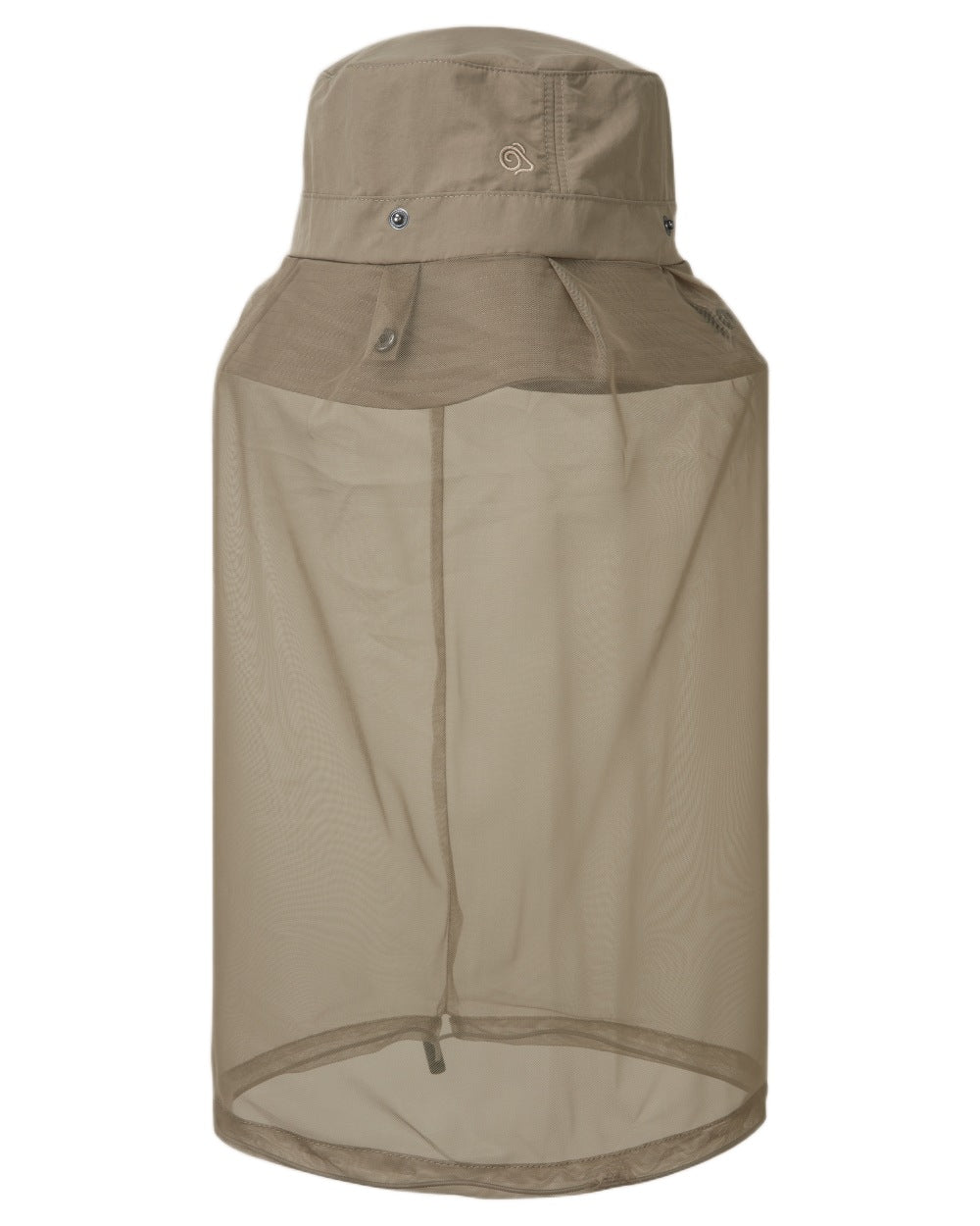 Pebble coloured Craghoppers NosiLife Jungle Hat on white background 