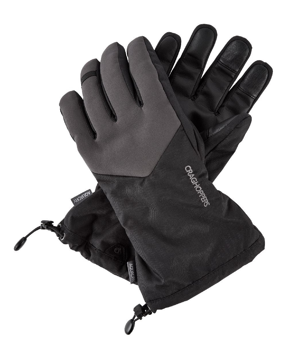 Black Pepper Coloured Craghoppers Otho Glove on white background 