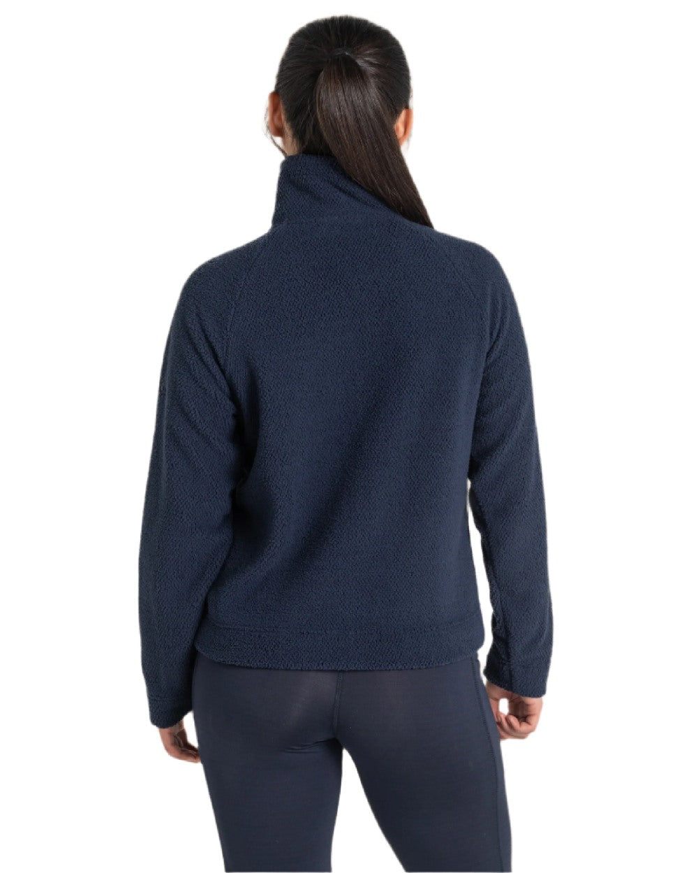 Blue Navy coloured Craghoppers Ryan Womens Raya Full Zip Fleece on white background 