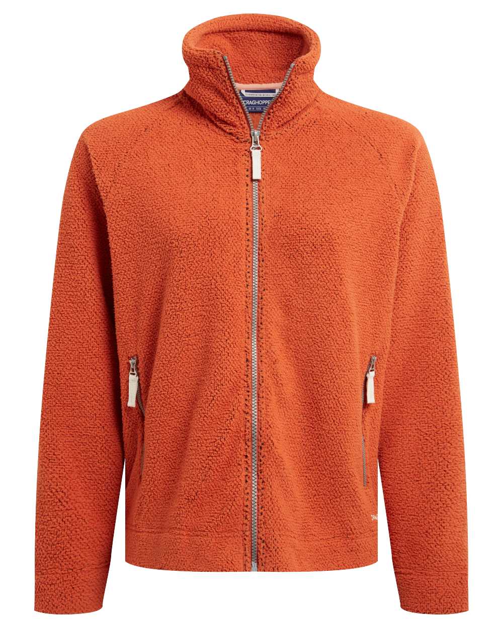 Spice coloured Craghoppers Ryan Womens Raya Full Zip Fleece on white background 