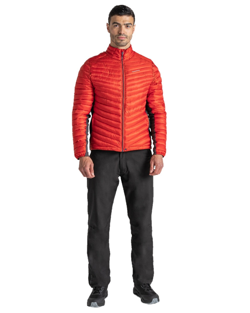 Black coloured Craghoppers Steall II Thermo Waterproof Trousers on white background 