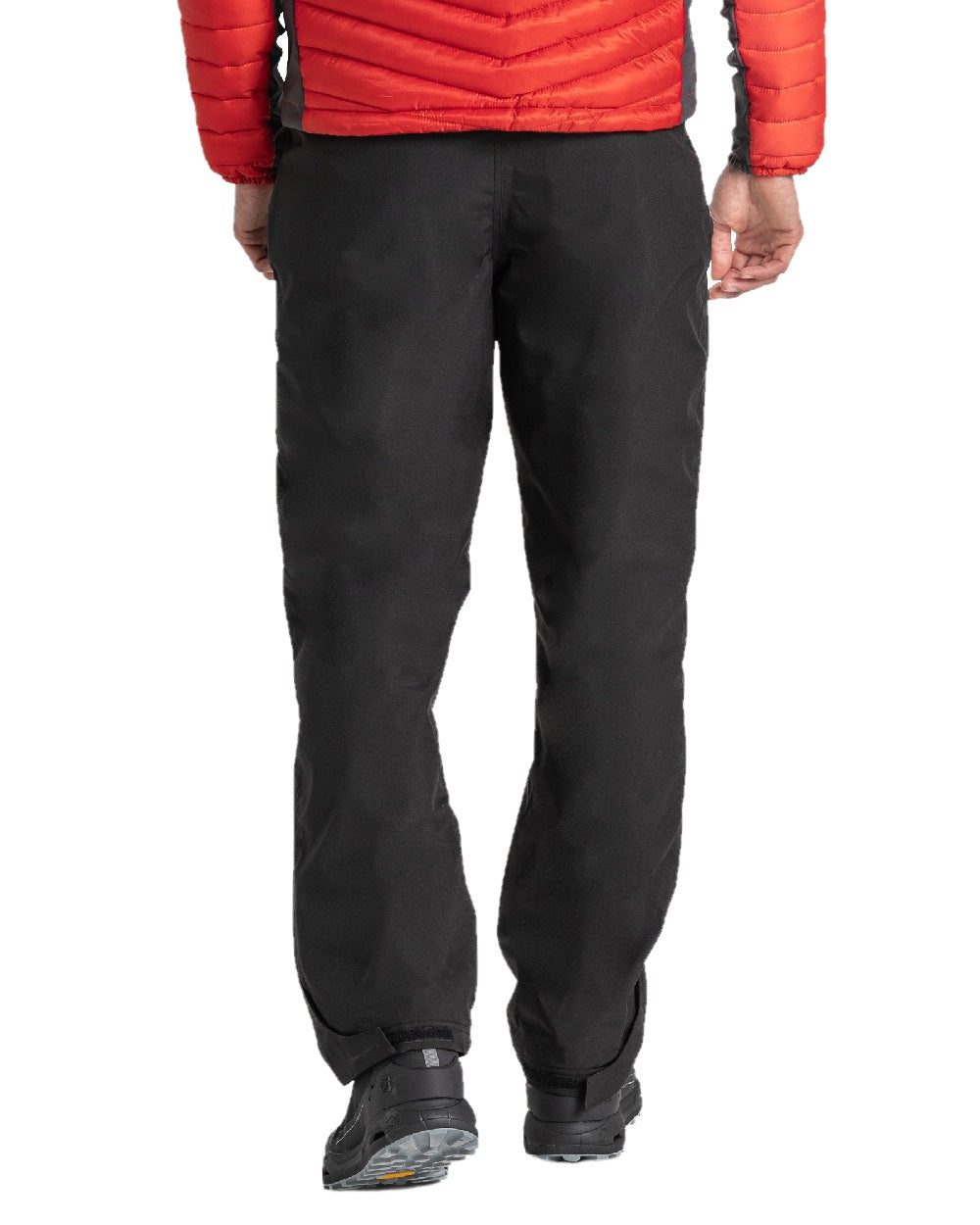 Black coloured Craghoppers Steall II Thermo Waterproof Trousers on white background 
