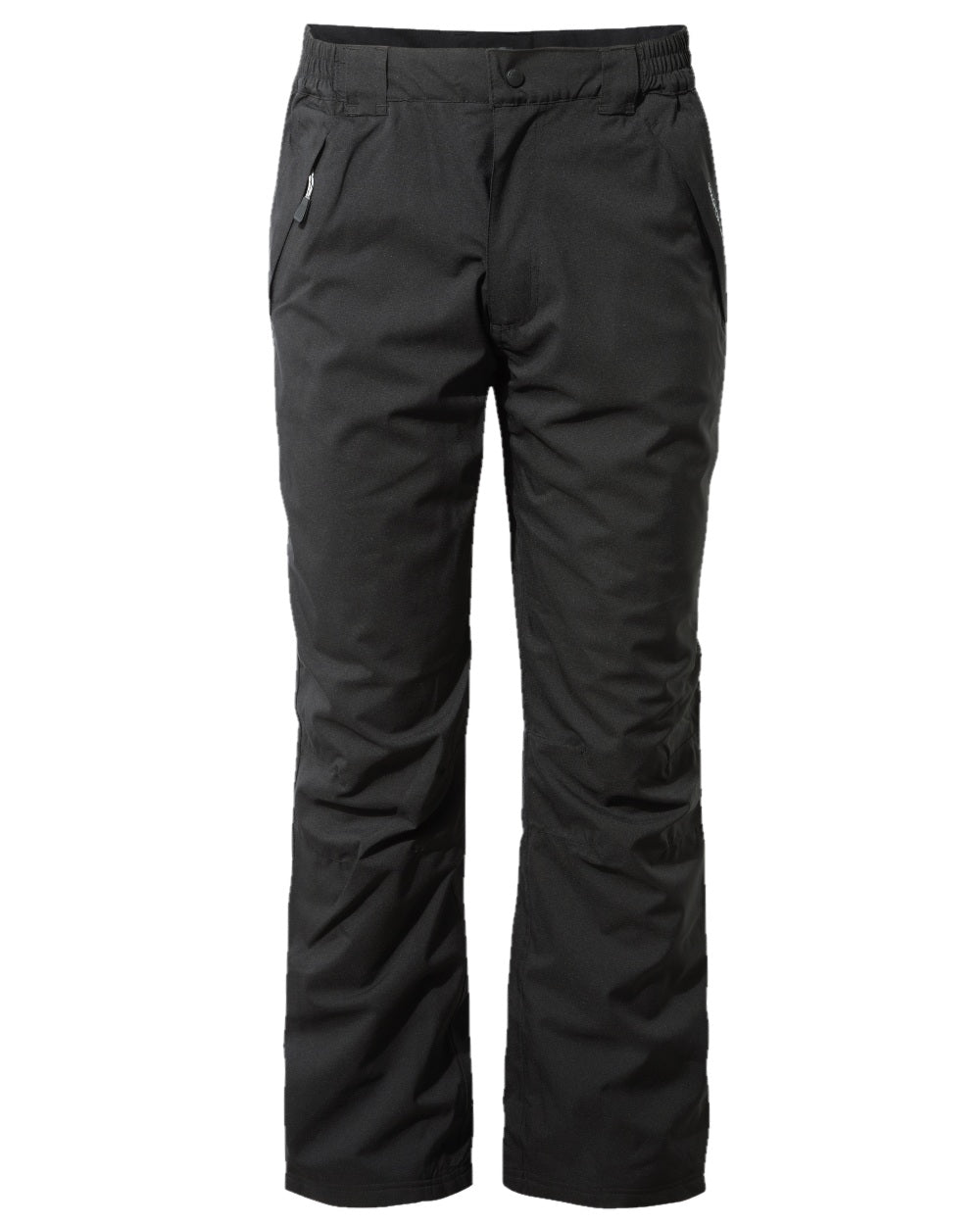 Black coloured Craghoppers Steall II Thermo Waterproof Trousers on white background 
