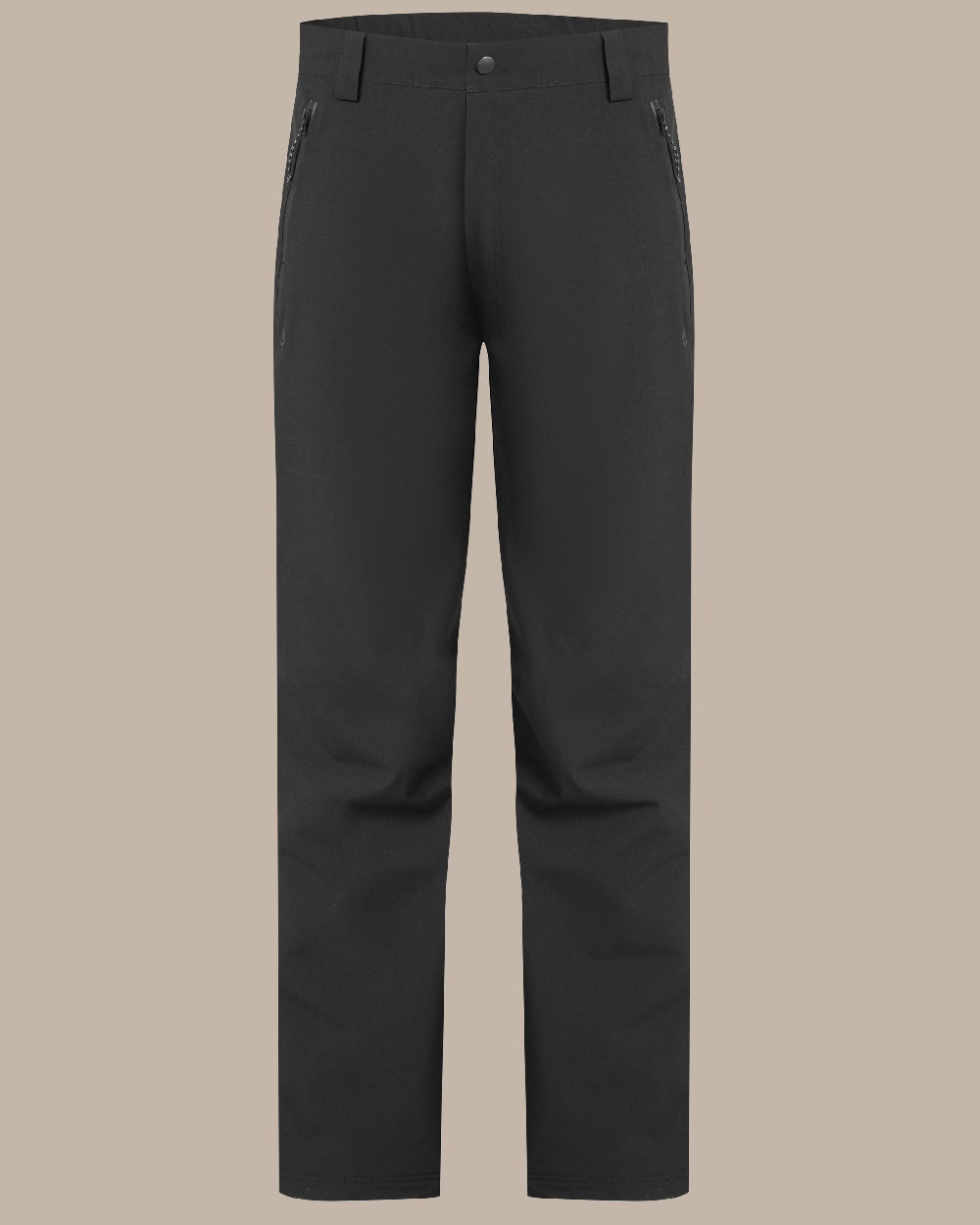 Black colour Craghoppers Steall Pro Thermo Waterproof Trouser on beige background 