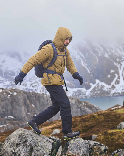 Black colour Craghoppers Steall Pro Thermo Waterproof Trouser on forest background 