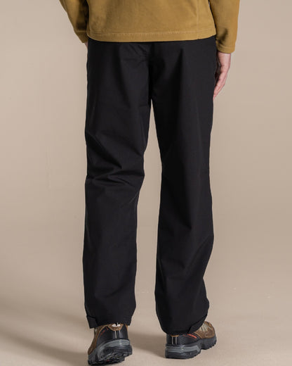 Black colour Craghoppers Steall Pro Thermo Waterproof Trouser on beige background 