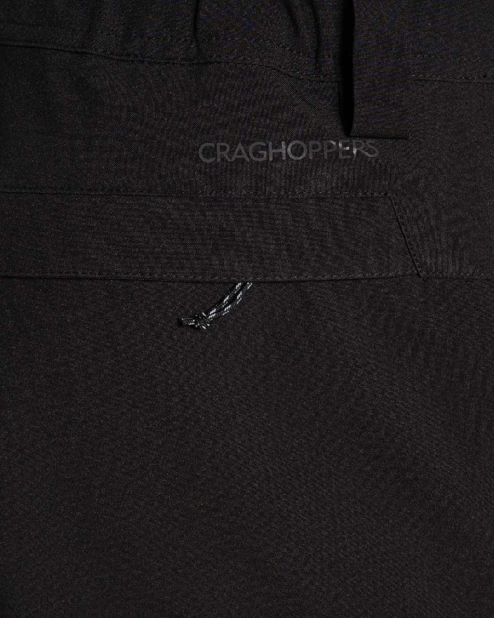 Black colour Craghoppers Steall Pro Thermo Waterproof Trouser on close up 