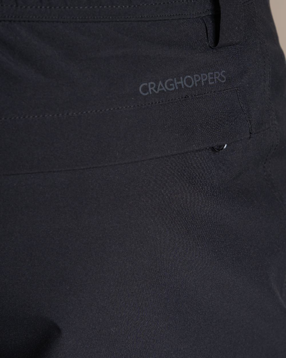 Black coloured Craghoppers Stefan Pro Waterproof Trouser on beige background 