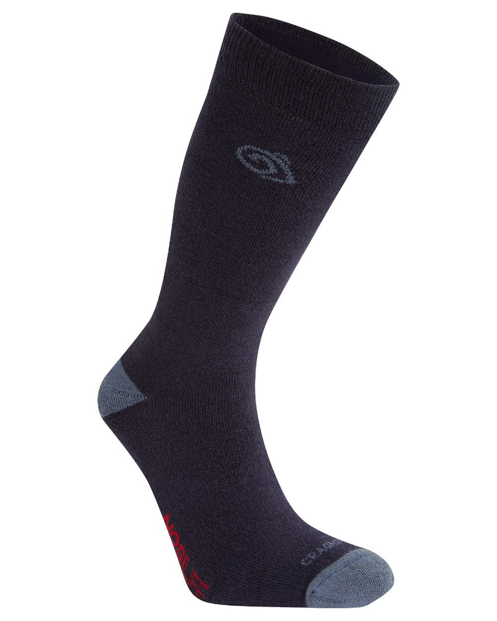 Blue Navy Blue Stone coloured Craghoppers Unisex Insect Repellent Single Pack Socks on white background 