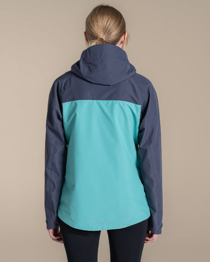 Glazed Aqua Anthracite coloured Craghoppers Vanth Jacket on beige background 