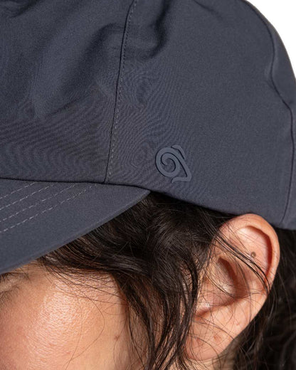 Anthracite coloured Craghoppers Waterproof Cap on white background 