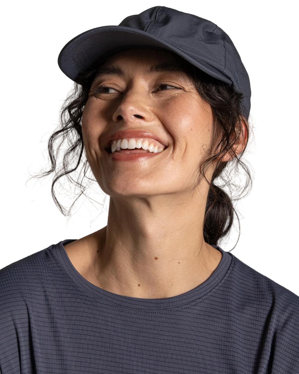 Anthracite coloured Craghoppers Waterproof Cap on white background 