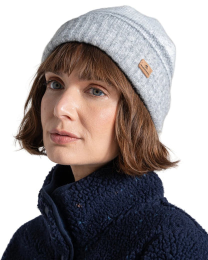 Cloud Grey coloured Craghoppers Womens Adalia Beanie on white background 