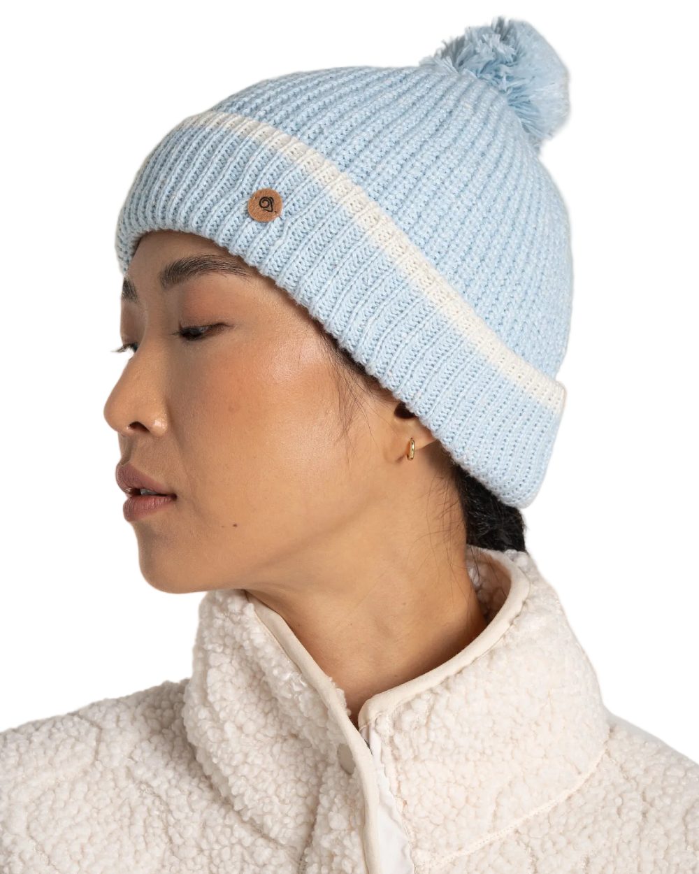 Sky coloured Craghoppers Womens Aine Hat on white background 