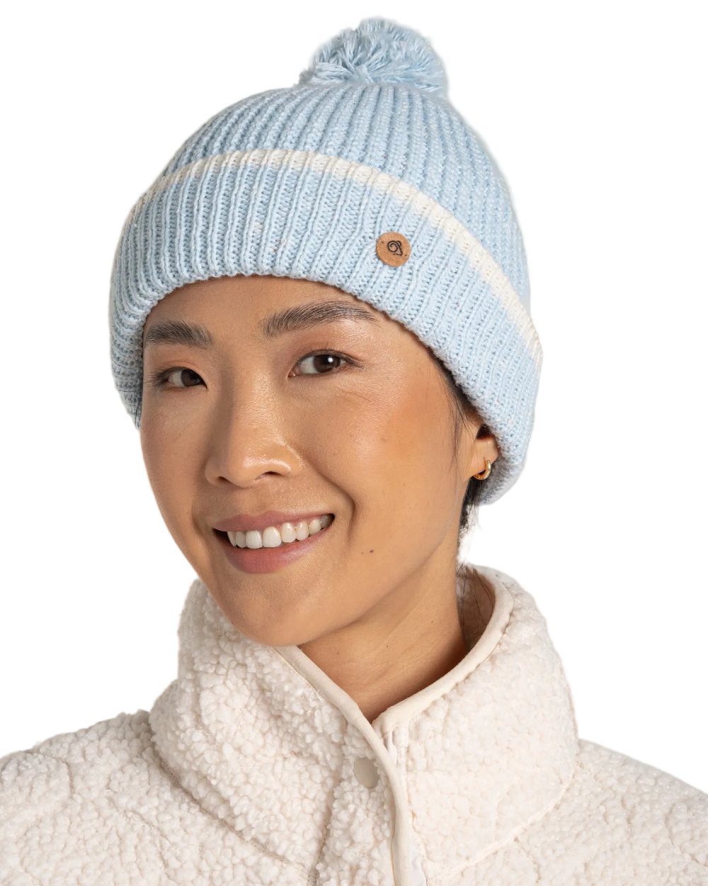Sky coloured Craghoppers Womens Aine Hat on white background 