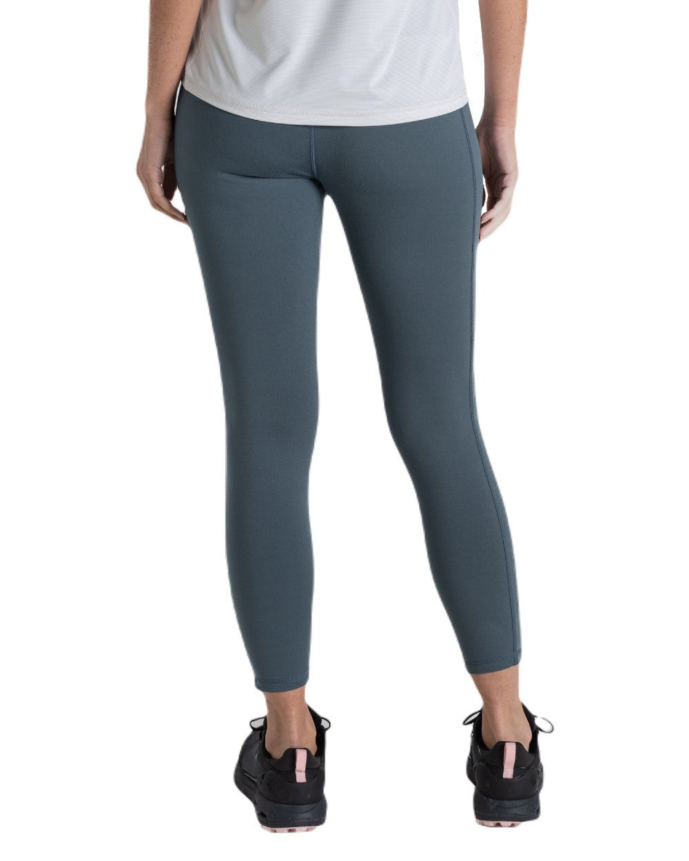 Storm Grey coloured Craghoppers Womens Alex Leggings on white background 