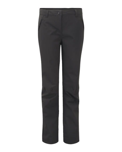 Black Coloured Craghoppers Womens Aysgarth II Thermo Waterproof Trousers on white background 