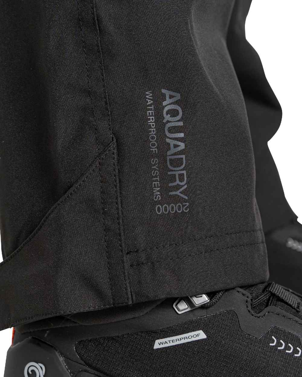Black Coloured Craghoppers Womens Aysgarth II Thermo Waterproof Trousers on white background 