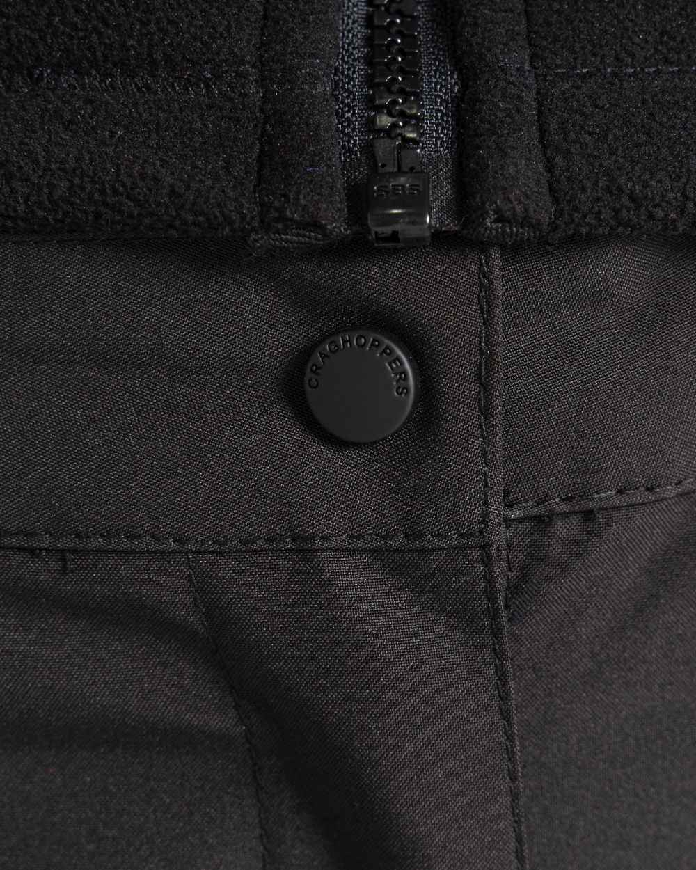 Black Coloured Craghoppers Womens Aysgarth II Thermo Waterproof Trousers on white background 