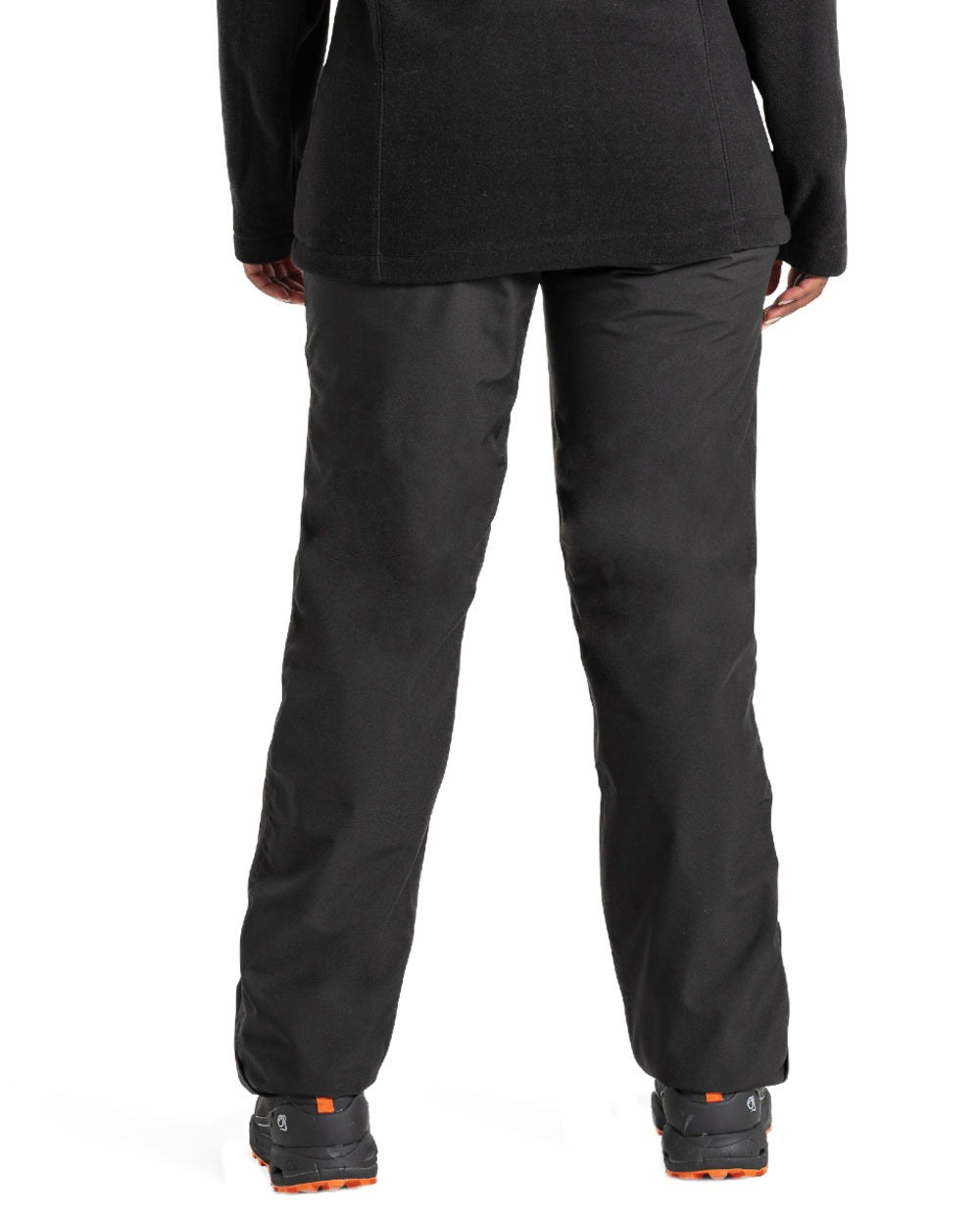 Black Coloured Craghoppers Womens Aysgarth II Thermo Waterproof Trousers on white background 