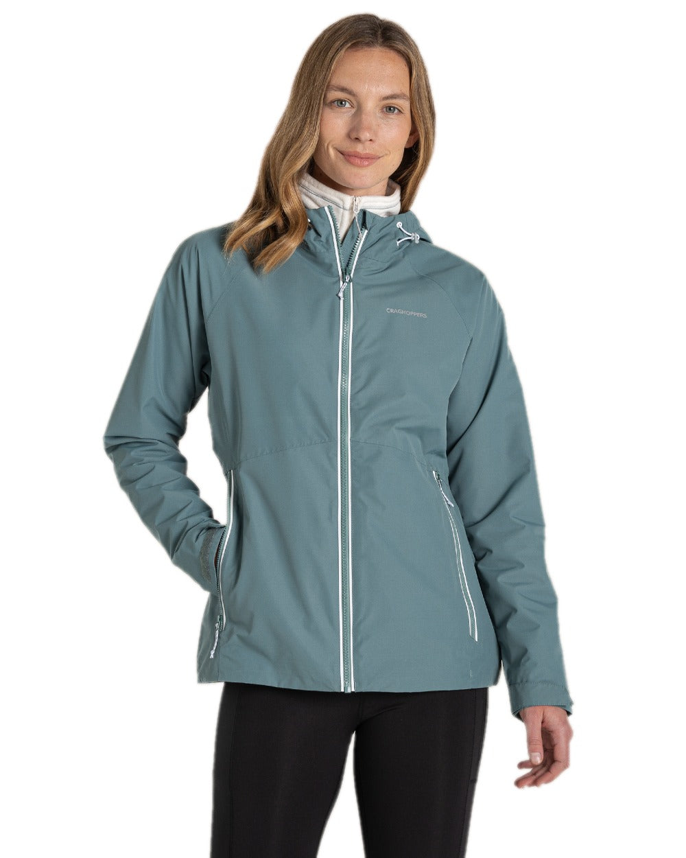 Atlantic Coloured Craghoppers Womens Brielle Waterproof Jacket on white background 