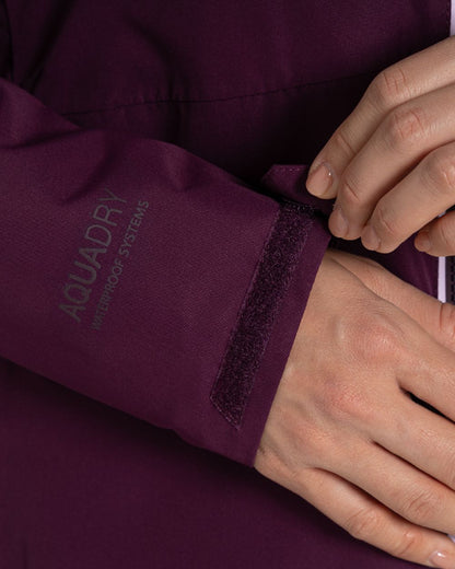 Beet Coloured Craghoppers Womens Brielle Waterproof Jacket on white background 