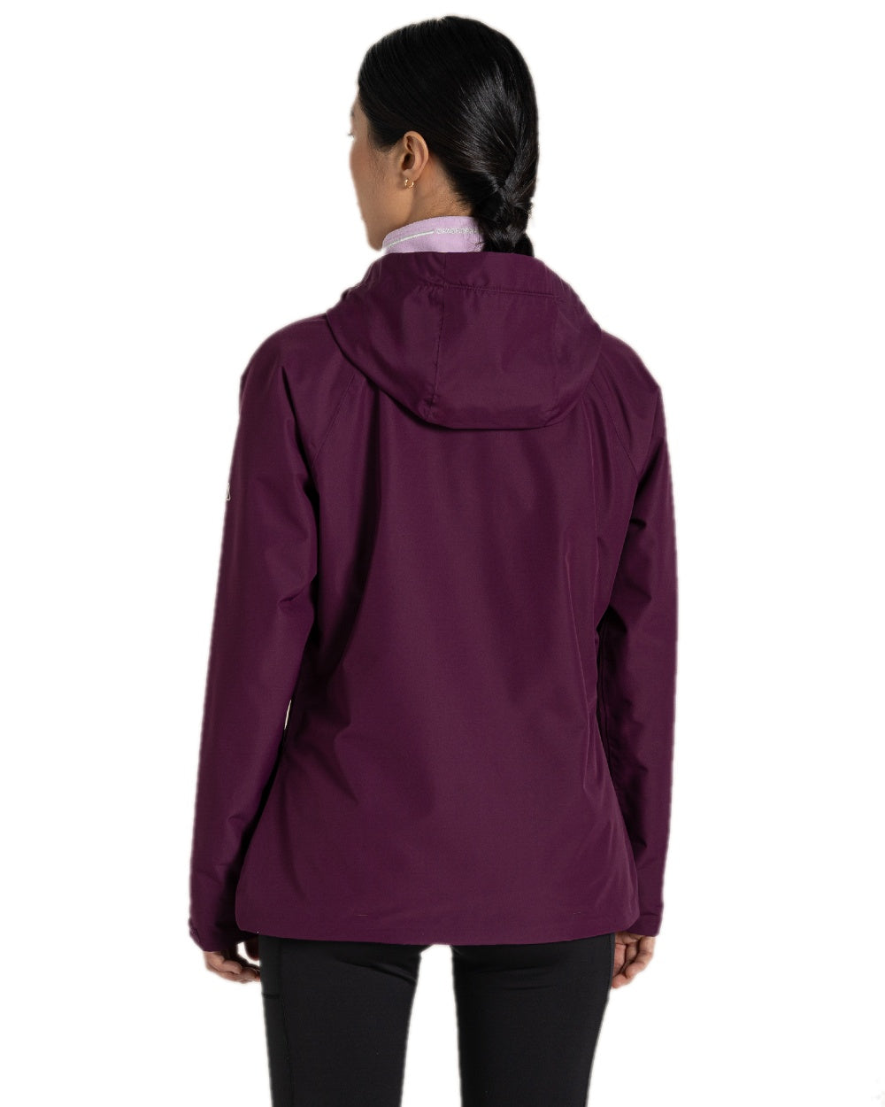 Beet Coloured Craghoppers Womens Brielle Waterproof Jacket on white background 