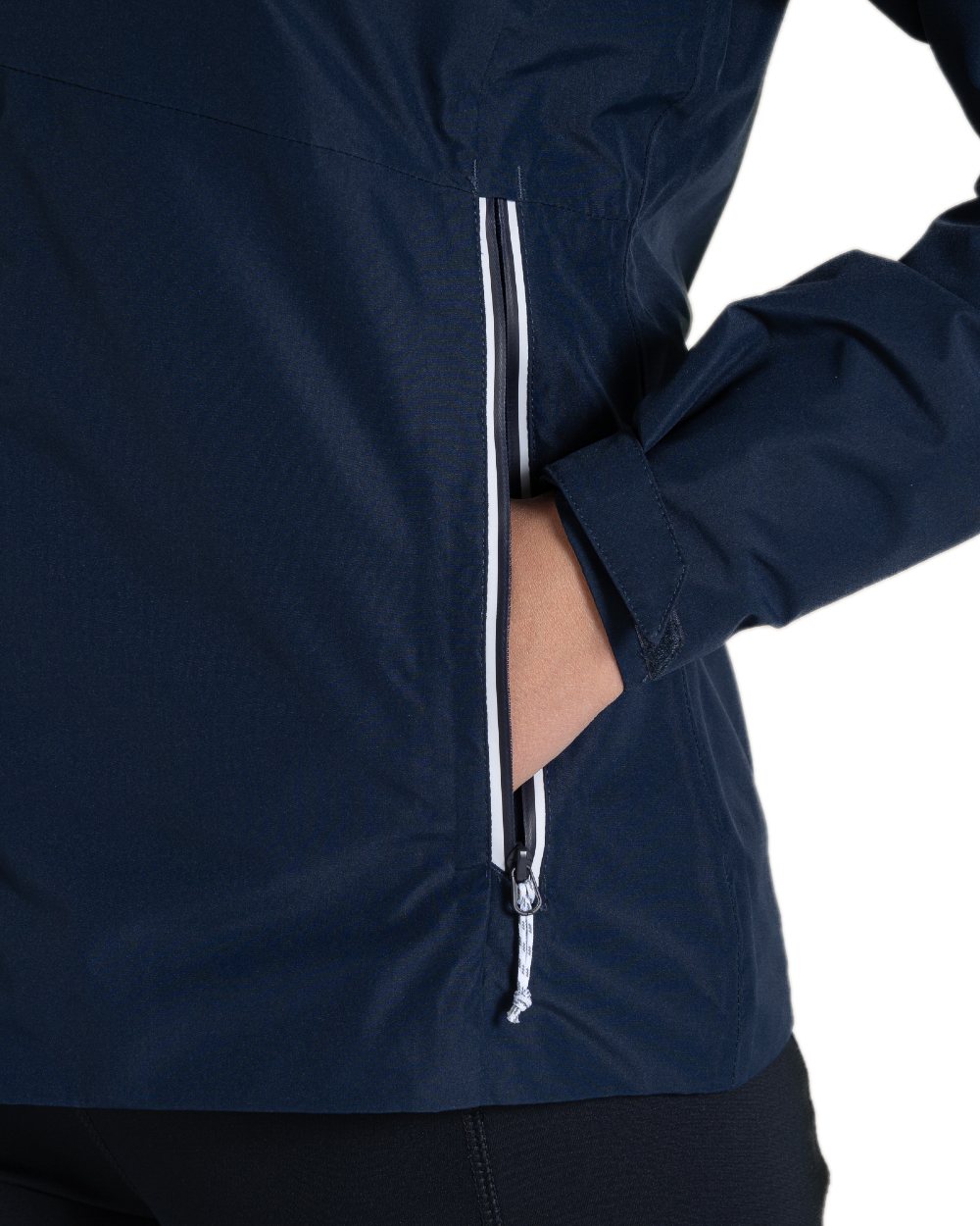 Blue Navy Coloured Craghoppers Womens Brielle Waterproof Jacket on white background 