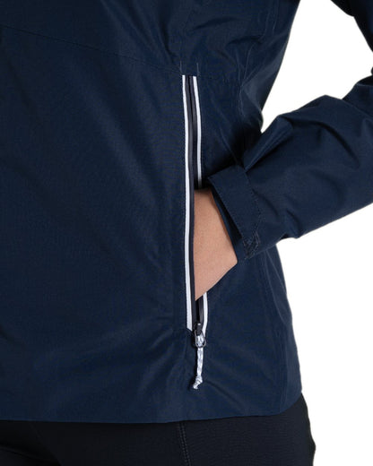 Blue Navy Coloured Craghoppers Womens Brielle Waterproof Jacket on white background 