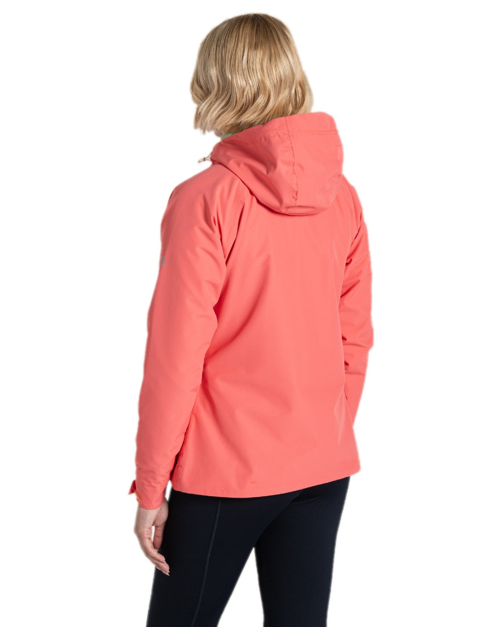Deep Coral Coloured Craghoppers Womens Brielle Waterproof Jacket on white background 